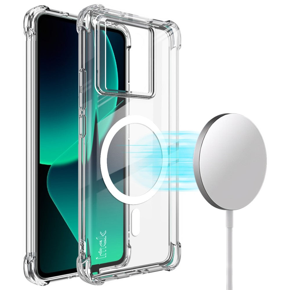 IMAK för Xiaomi 13T / 13T Pro Magnetiskt Skal Airbag Stötsäkert Skyddande TPU mobilskal