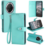 Wallet Case for Honor X60 Pro 5G  /  X9c 5G  /  Magic7 Lite 5G Litchi Texture Zipper Pocket Stand Leather Flip Phone Cover with Wrist Strap