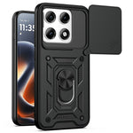 For Motorola Edge 70 Pro+ 5G / Edge 70 Pro 5G Case with Slide Camera Lid PC + TPU Kickstand Phone Cover
