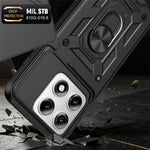 For Motorola Edge 70 Pro+ 5G / Edge 70 Pro 5G Case with Slide Camera Lid PC + TPU Kickstand Phone Cover