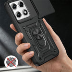 For Motorola Edge 70 Pro+ 5G / Edge 70 Pro 5G Case with Slide Camera Lid PC + TPU Kickstand Phone Cover
