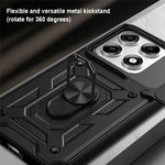 For Motorola Edge 70 Pro+ 5G / Edge 70 Pro 5G Case with Slide Camera Lid PC + TPU Kickstand Phone Cover