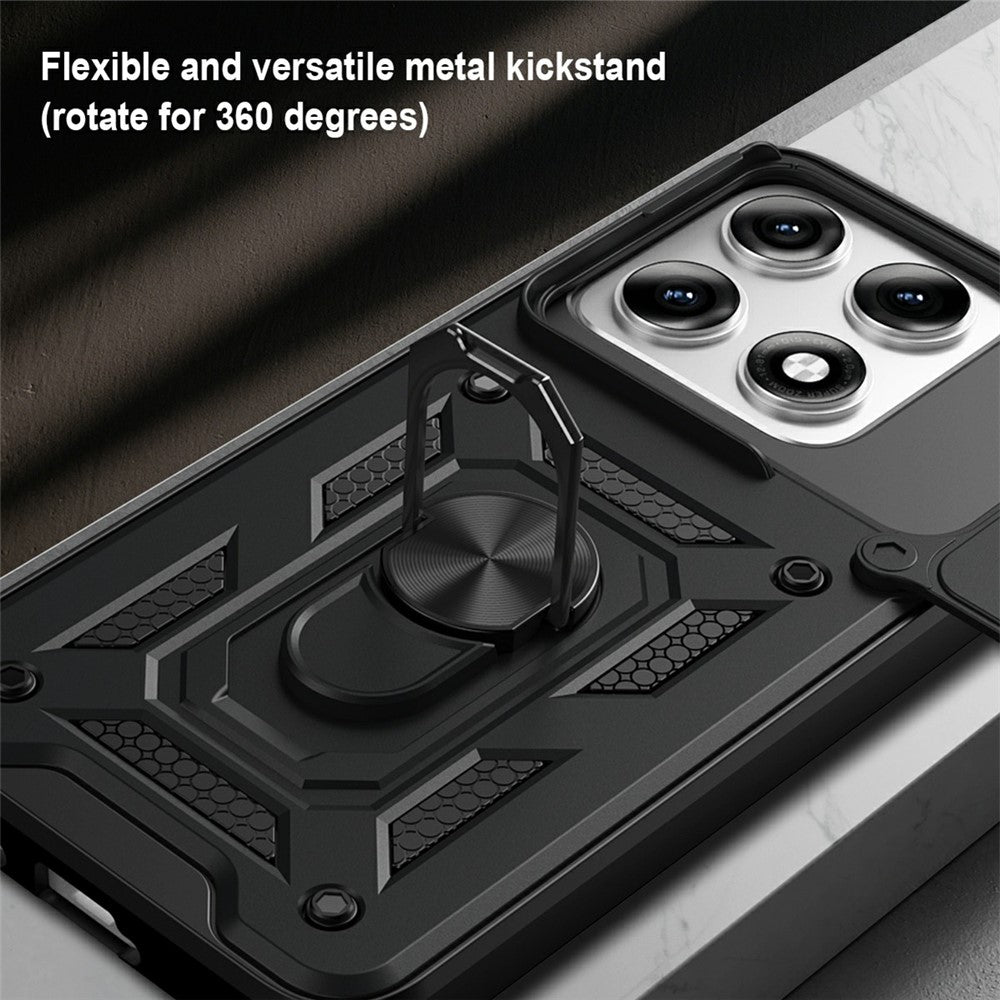 For Motorola Edge 70 Pro+ 5G / Edge 70 Pro 5G Case with Slide Camera Lid PC + TPU Kickstand Phone Cover
