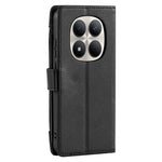 Wallet Case for Xiaomi Redmi Note 15 Pro 5G (Global) Litchi Texture Zipper Pocket Stand Leather Flip Phone Cover with Wrist Strap