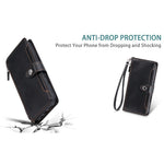 Wallet Case for Xiaomi Redmi Note 15 5G (Global)  /  15 4G (Global)  /  Poco M8 5G Litchi Texture Zipper Pocket Stand Leather Flip Phone Cover with Wrist Strap