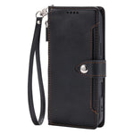Wallet Case for Xiaomi Redmi Note 14 Pro 5G  /  14 Pro+ 5G  /  Poco X7 5G Litchi Texture Zipper Pocket Stand Leather Flip Phone Cover with Wrist Strap