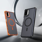 Samsung Galaxy A07 5G / Galaxy A06 4G / Galaxy A06 5G / Galaxy A07 4G / A07s 4G-magnetcover med galvaniseret ramme og skin-touch TPU + PC-mobilcover