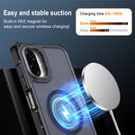 Samsung Galaxy A07 5G / Galaxy A06 4G / Galaxy A06 5G / Galaxy A07 4G / A07s 4G-magnetcover med galvaniseret ramme og skin-touch TPU + PC-mobilcover