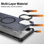 Samsung Galaxy A07 5G / Galaxy A06 4G / Galaxy A06 5G / Galaxy A07 4G / A07s 4G Magnetiskt skal Elektropläterad ram Skin-touch TPU+PC mobilskal