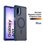 Samsung Galaxy A07 5G / Galaxy A06 4G / Galaxy A06 5G / Galaxy A07 4G / A07s 4G-magnetcover med galvaniseret ramme og skin-touch TPU + PC-mobilcover