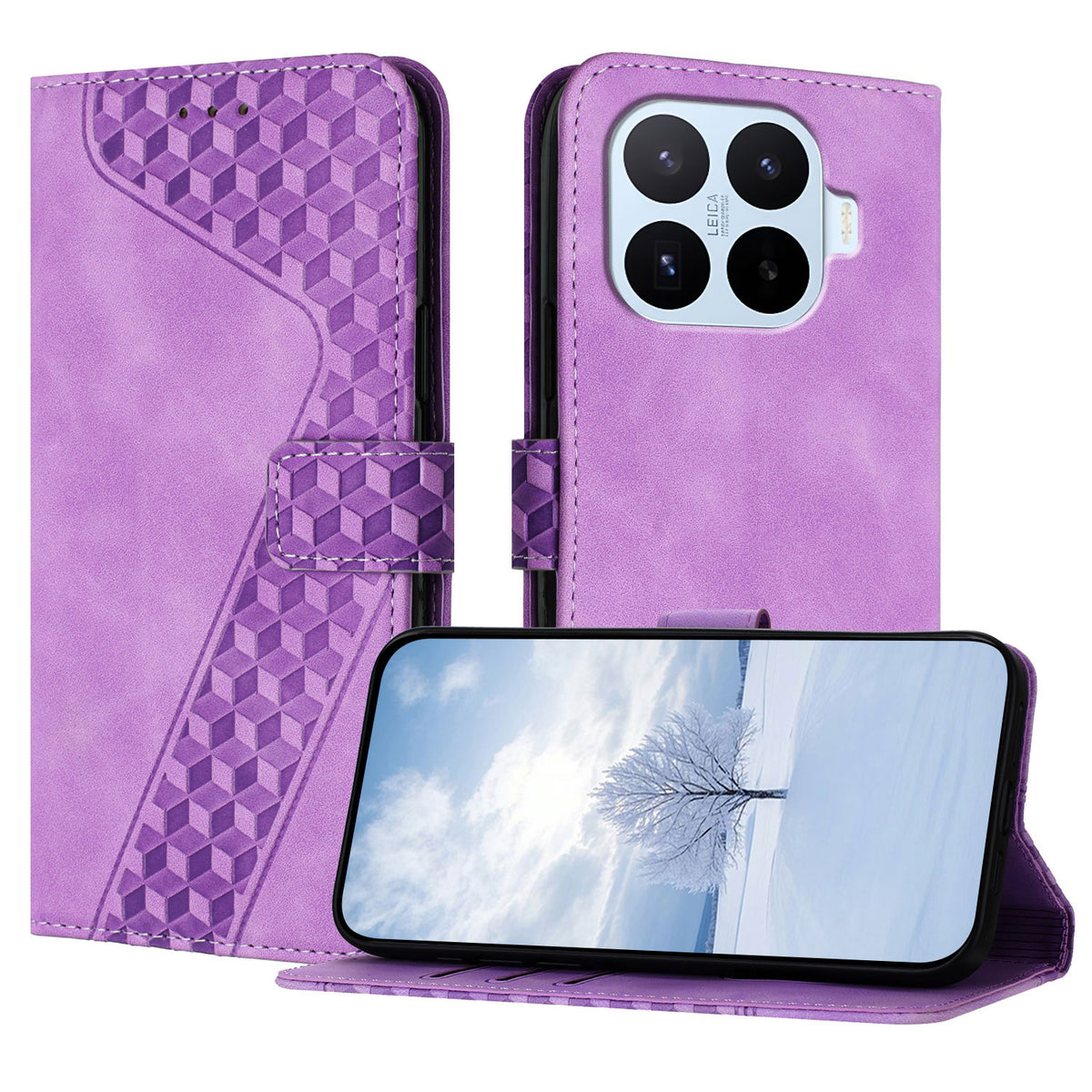 For Xiaomi 17T Pro Leather Case 7-Shaped Pattern Wallet Stand Shockproof Phone Cover