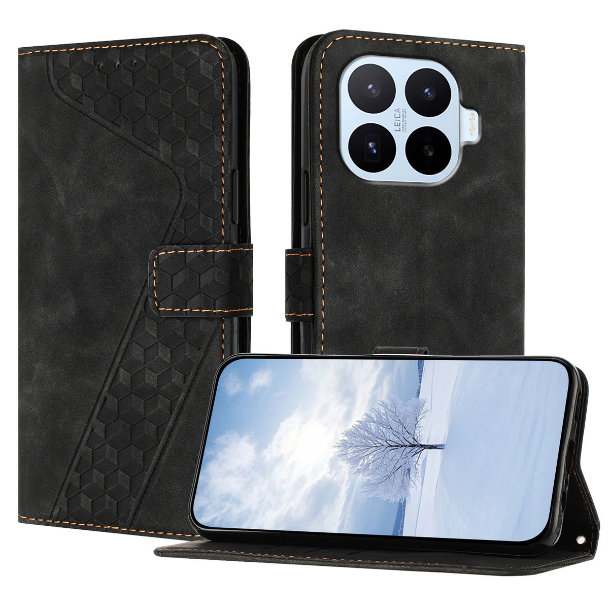 For Xiaomi 17T Pro Leather Case 7-Shaped Pattern Wallet Stand Shockproof Phone Cover