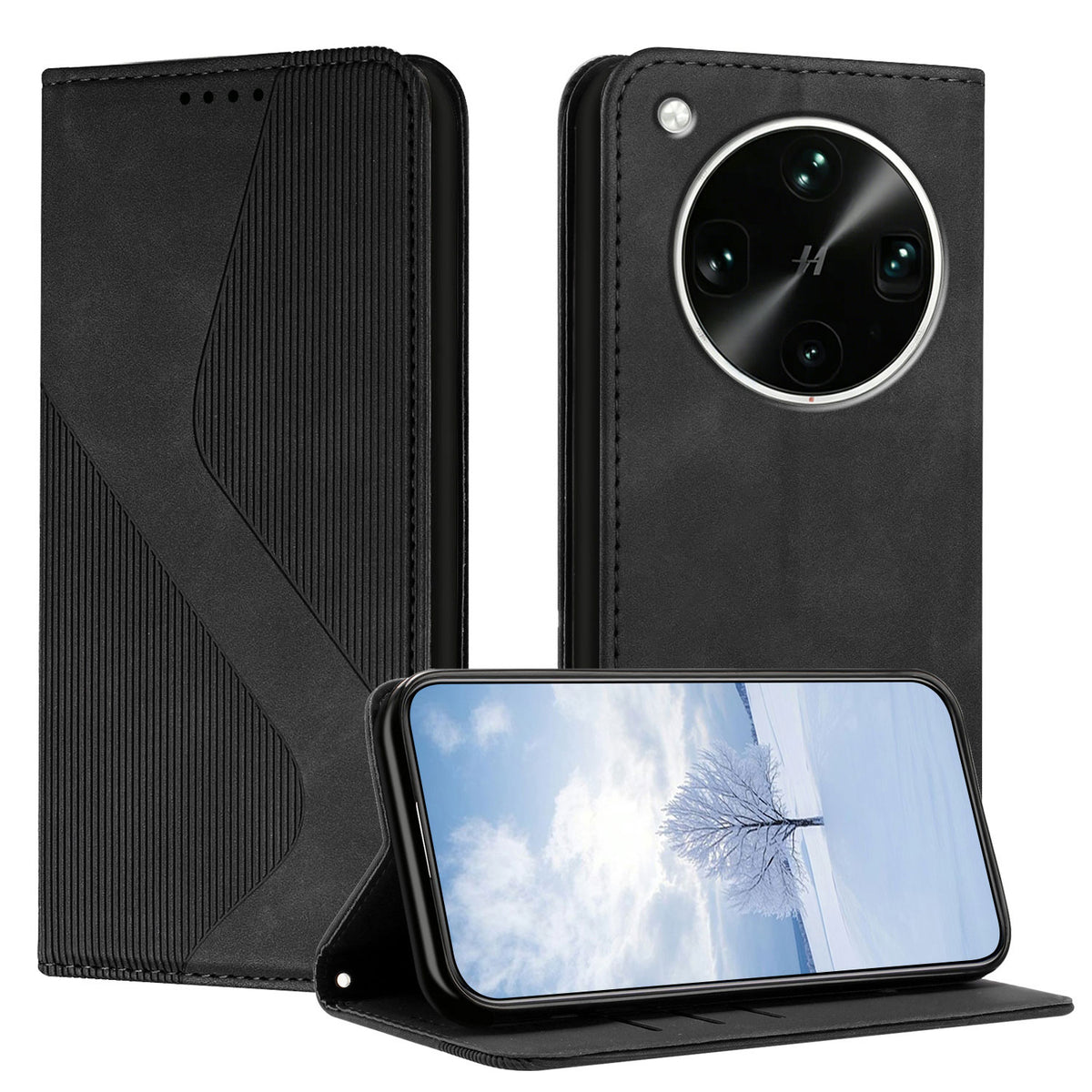 For Oppo Find X9 Ultra 5G Phone Cover Skin-touch Feel Leather Wallet Case with Stand