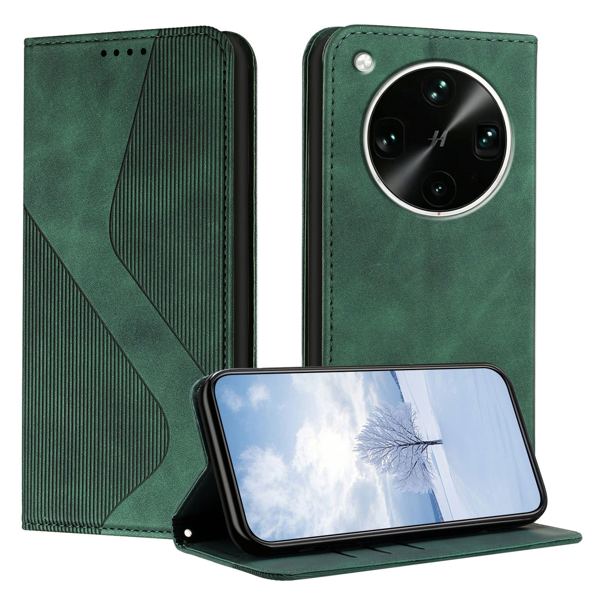 For Oppo Find X9 Ultra 5G Phone Cover Skin-touch Feel Leather Wallet Case with Stand