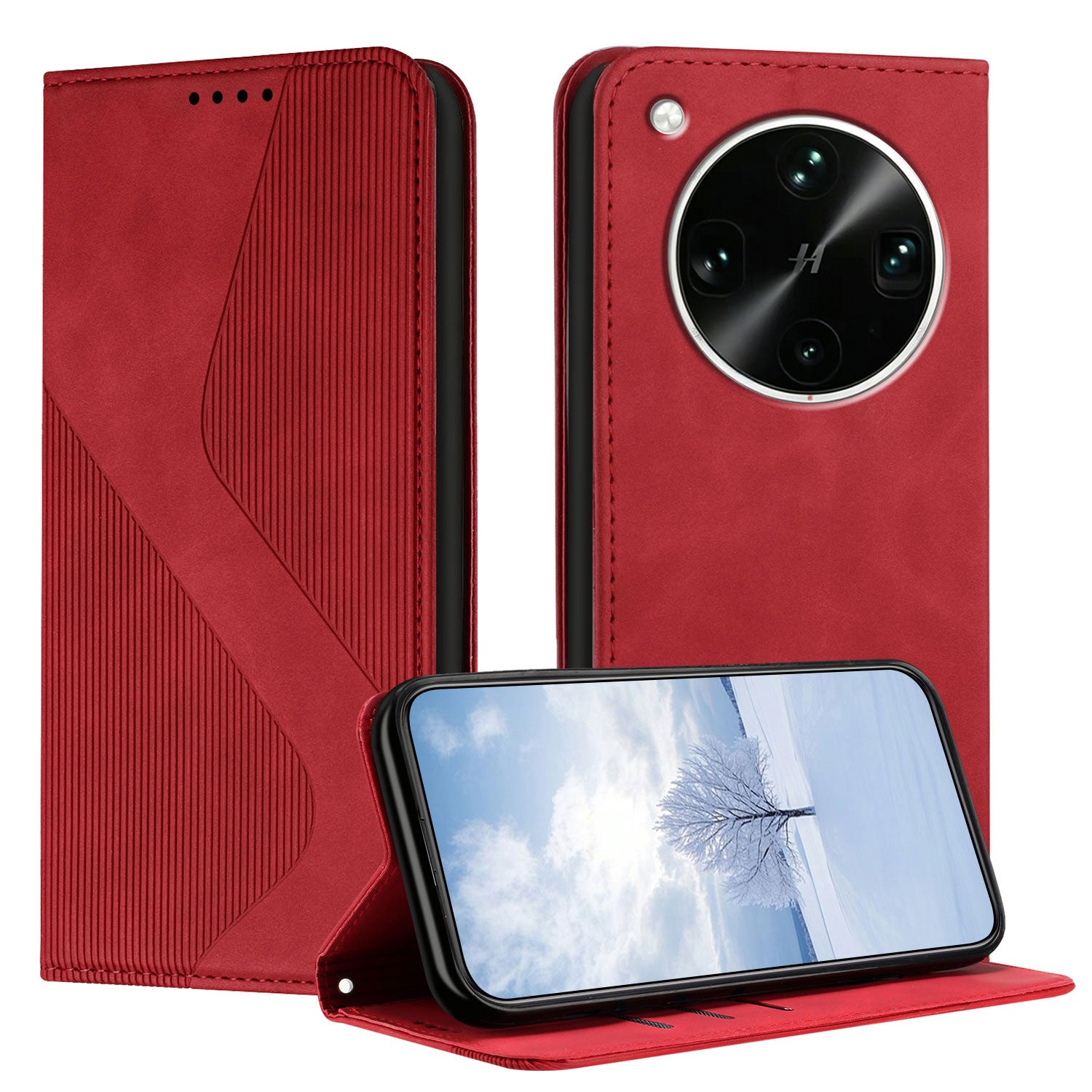 Til Oppo Find X9 Ultra 5G Telefoncover Skind-touch Følelse Læder Pung Etui med Stand