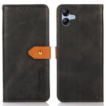 KHAZNEH För Samsung Galaxy A04e 4G / F04 4G / M04 4G Reptåligt Kohudtextur mobilskal PU-läder Guldspänne Folio Flip Plånboksfodral