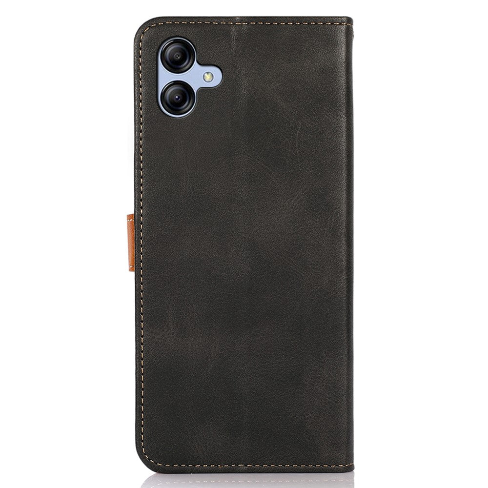 KHAZNEH För Samsung Galaxy A04e 4G / F04 4G / M04 4G Reptåligt Kohudtextur mobilskal PU-läder Guldspänne Folio Flip Plånboksfodral
