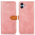 KHAZNEH För Samsung Galaxy A04e 4G / F04 4G / M04 4G Reptåligt Kohudtextur mobilskal PU-läder Guldspänne Folio Flip Plånboksfodral