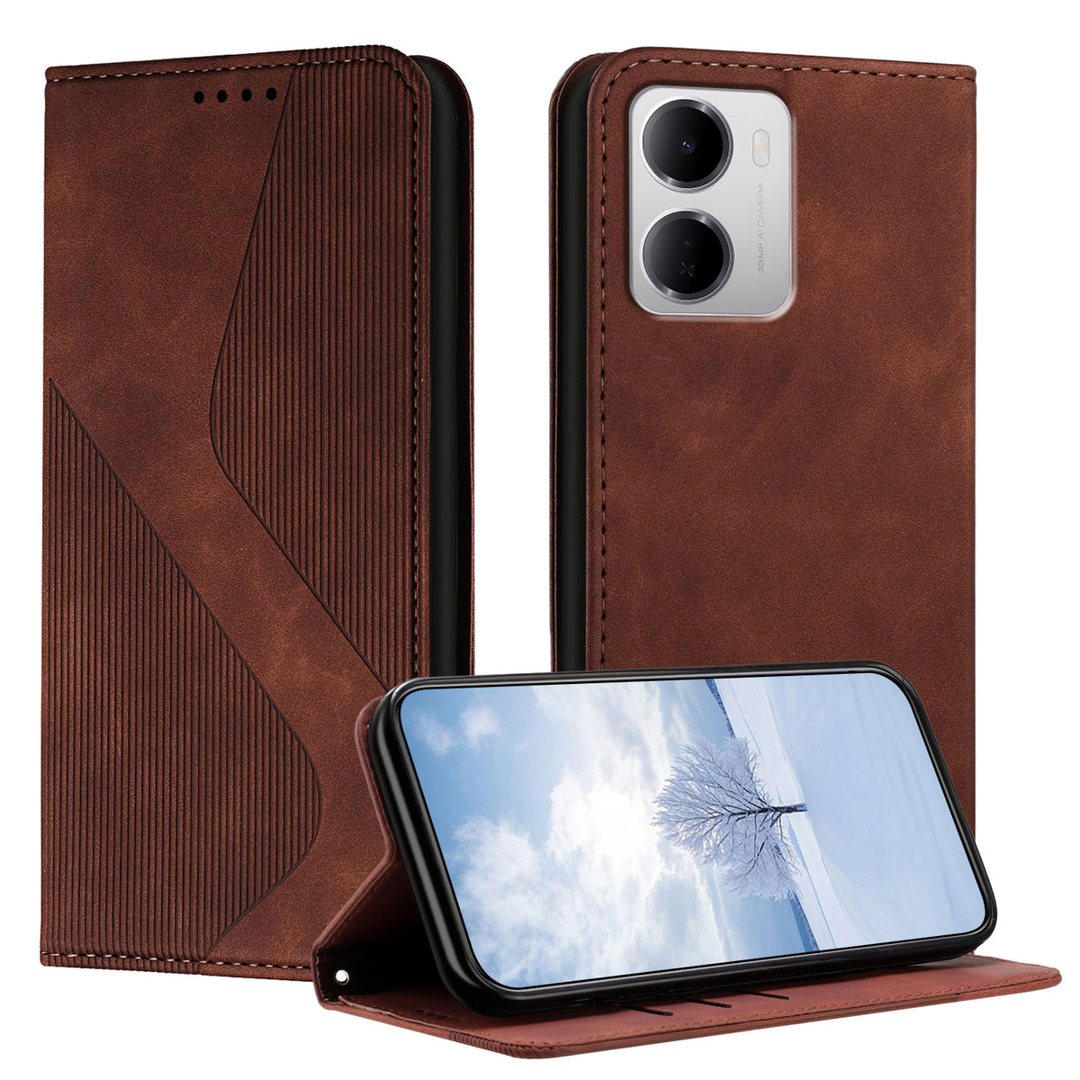 For Xiaomi Redmi 15a 5G Phone Cover Skin-touch Feel Leather Wallet Case with Stand