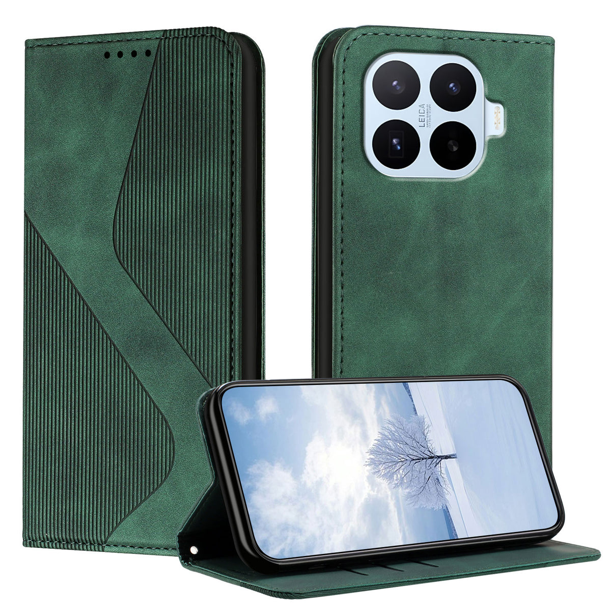 For Xiaomi 17T Phone Cover Skin-touch Feel Leather Wallet Case with Stand