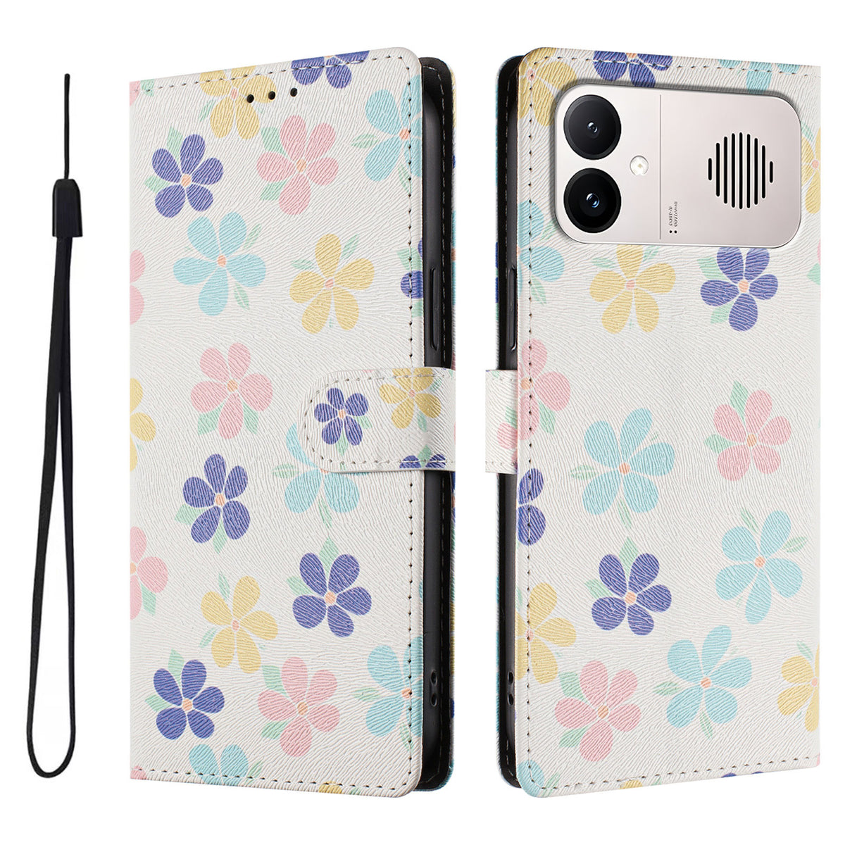 For Xiaomi Redmi K90 Max 5G Case Pattern Print PU Leather Wallet Phone Cover with Wrist Strap