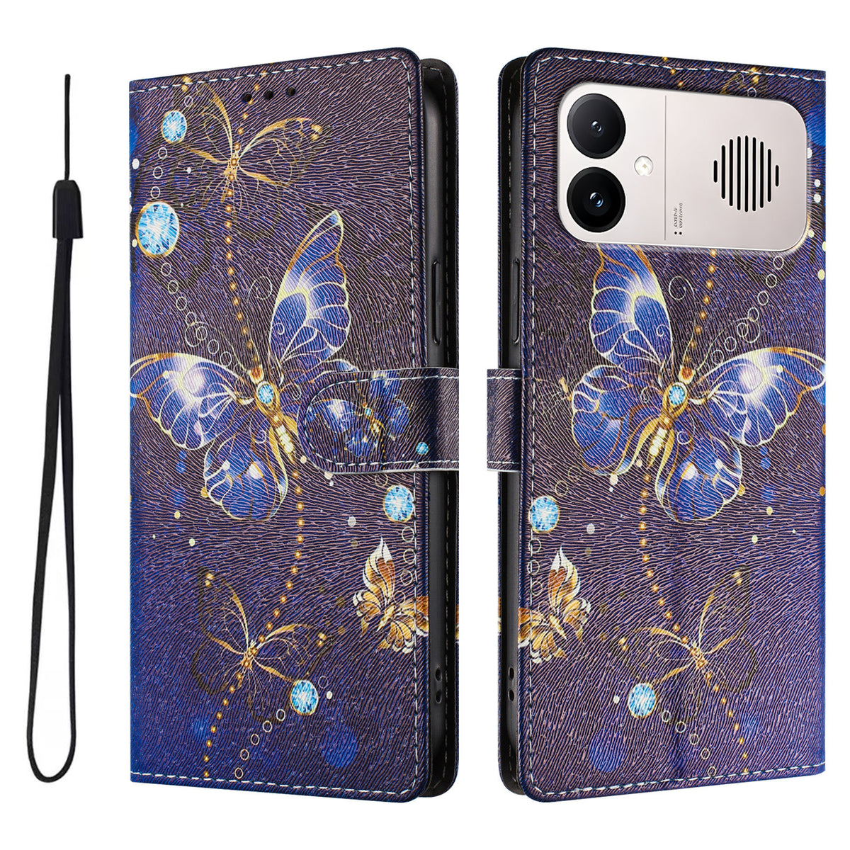 For Xiaomi Redmi K90 Max 5G Case Pattern Print PU Leather Wallet Phone Cover with Wrist Strap
