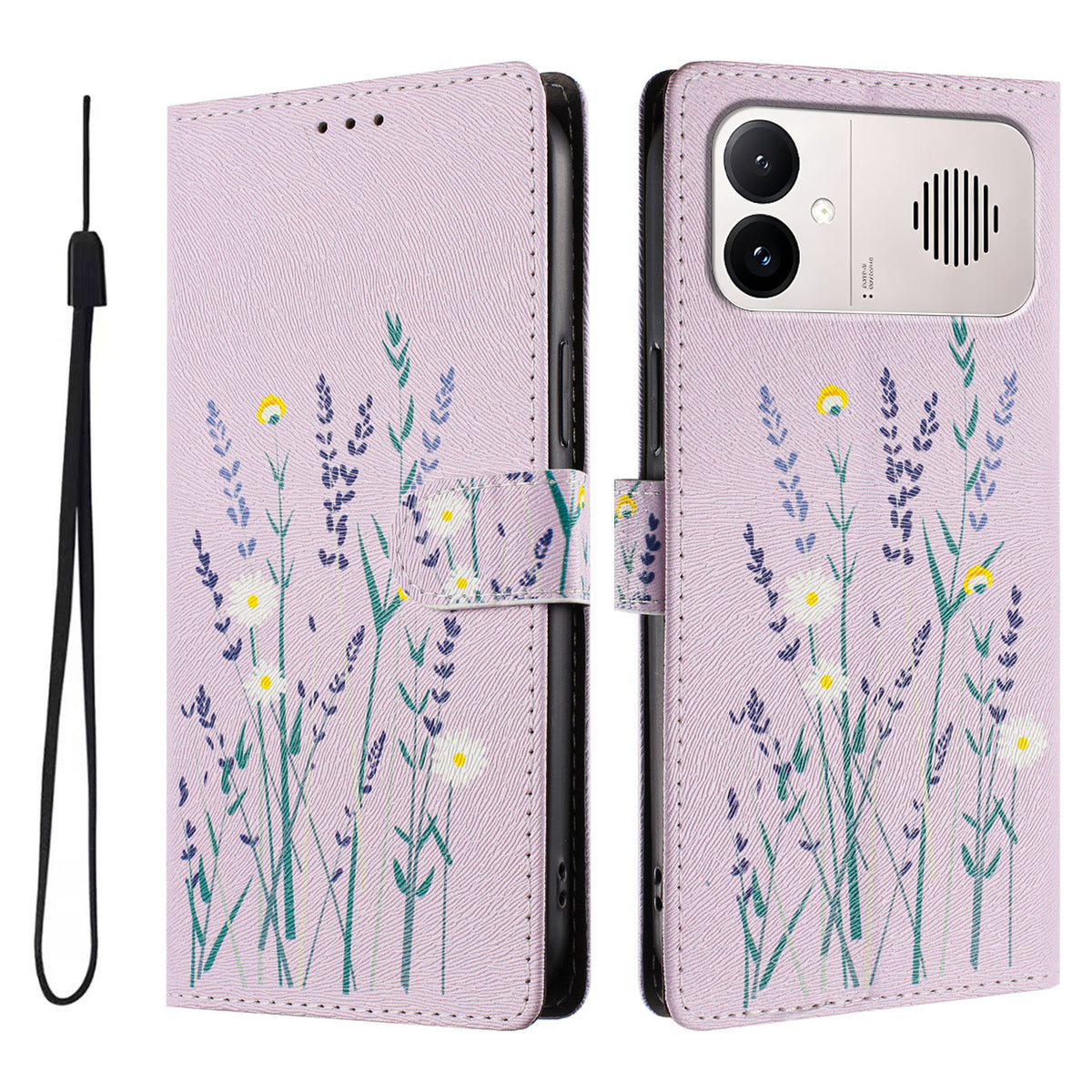 For Xiaomi Redmi K90 Max 5G Case Pattern Print PU Leather Wallet Phone Cover with Wrist Strap