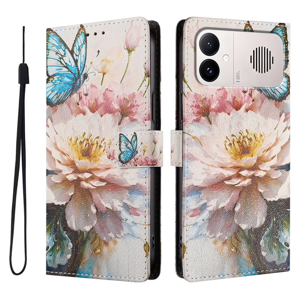 For Xiaomi Redmi K90 Max 5G Case Pattern Print PU Leather Wallet Phone Cover with Wrist Strap