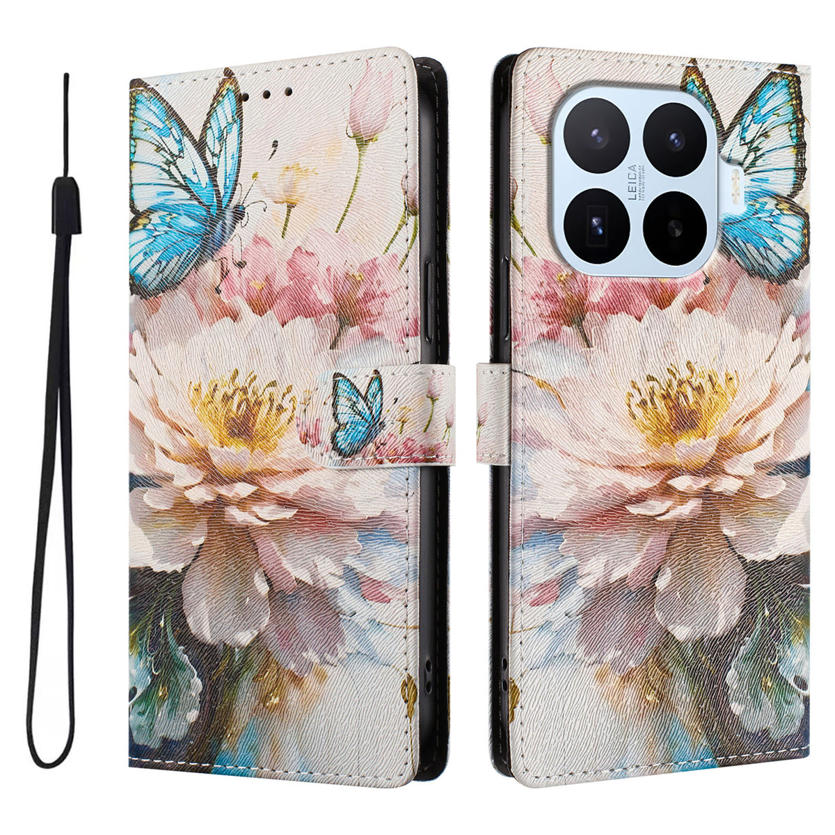For Xiaomi 17T Case Pattern Print PU Leather Wallet Phone Cover with Wrist Strap