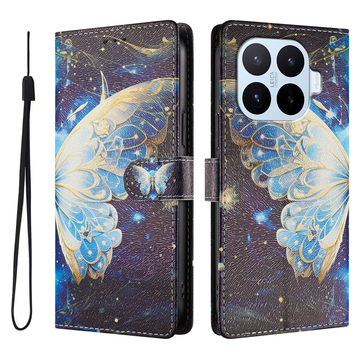 For Xiaomi 17T Pro Case Pattern Print PU Leather Wallet Phone Cover with Wrist Strap