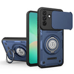 Telefoncover til Samsung Galaxy A16 4G / A16 5G / M16 5G / F16 5G Ring Kickstand PC + TPU Shell med skydende kameralåg