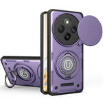 Phone Case For Honor Magic7 Lite 5G / X60 Pro 5G / X9c 5G Ring Kickstand PC + TPU Shell with Slide Camera Cover