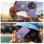 Phone Case For Honor Magic7 Lite 5G / X60 Pro 5G / X9c 5G Ring Kickstand PC + TPU Shell with Slide Camera Cover
