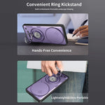 Phone Case For Honor Magic7 Lite 5G / X60 Pro 5G / X9c 5G Ring Kickstand PC + TPU Shell with Slide Camera Cover