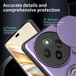 Phone Case For Honor Magic7 Lite 5G / X60 Pro 5G / X9c 5G Ring Kickstand PC + TPU Shell with Slide Camera Cover