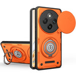 Phone Case For Honor Magic7 Lite 5G / X60 Pro 5G / X9c 5G Ring Kickstand PC + TPU Shell with Slide Camera Cover