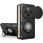 Phone Case For Honor Magic7 Lite 5G / X60 Pro 5G / X9c 5G Ring Kickstand PC + TPU Shell with Slide Camera Cover
