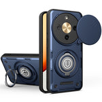 Phone Case For Honor X70 5G / X9d 5G / Magic8 Lite 5G Ring Kickstand PC + TPU Shell with Slide Camera Cover