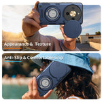 Phone Case For Honor X70 5G / X9d 5G / Magic8 Lite 5G Ring Kickstand PC + TPU Shell with Slide Camera Cover