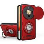 Phone Case For Honor X70 5G / X9d 5G / Magic8 Lite 5G Ring Kickstand PC + TPU Shell with Slide Camera Cover