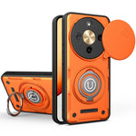 Phone Case For Honor X70 5G / X9d 5G / Magic8 Lite 5G Ring Kickstand PC + TPU Shell with Slide Camera Cover