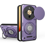 Phone Case For Honor X70 5G / X9d 5G / Magic8 Lite 5G Ring Kickstand PC + TPU Shell with Slide Camera Cover