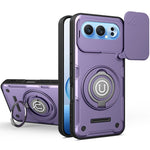 For Honor 500 5G / 500 Pro 5G Case with Slide Camera Cover Ring Kickstand PC + TPU Phone Shell