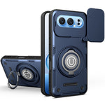 For Honor 500 5G / 500 Pro 5G cover med ringstativ og skydbart kameralåg i PC + TPU