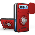 For Honor 500 5G / 500 Pro 5G Case with Slide Camera Cover Ring Kickstand PC + TPU Phone Shell