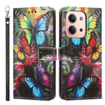 Xiaomi Redmi 15C 5G (EU) (173mm) / Xiaomi Redmi 15C 4G (EU) (173mm) fodral Mönstertryck PU-läder Flip-plånbok mobilskal med handledsrem