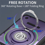 Phone Case For Motorola Moto G85 5G / G96 5G / S50 Neo 5G Ring Kickstand PC + TPU Shell with Slide Camera Cover