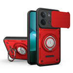 For Xiaomi Redmi 15C 4G (Global) (171mm) / Poco C85 4G (171mm) Case with Slide Camera Cover Ring Kickstand PC + TPU Phone Shell