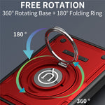 For Xiaomi Redmi 15C 4G (Global) (171mm) / Poco C85 4G (171mm) Case with Slide Camera Cover Ring Kickstand PC + TPU Phone Shell