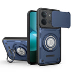 For Xiaomi Redmi 15C 4G (Global) (171mm) / Poco C85 4G (171mm) Case with Slide Camera Cover Ring Kickstand PC + TPU Phone Shell